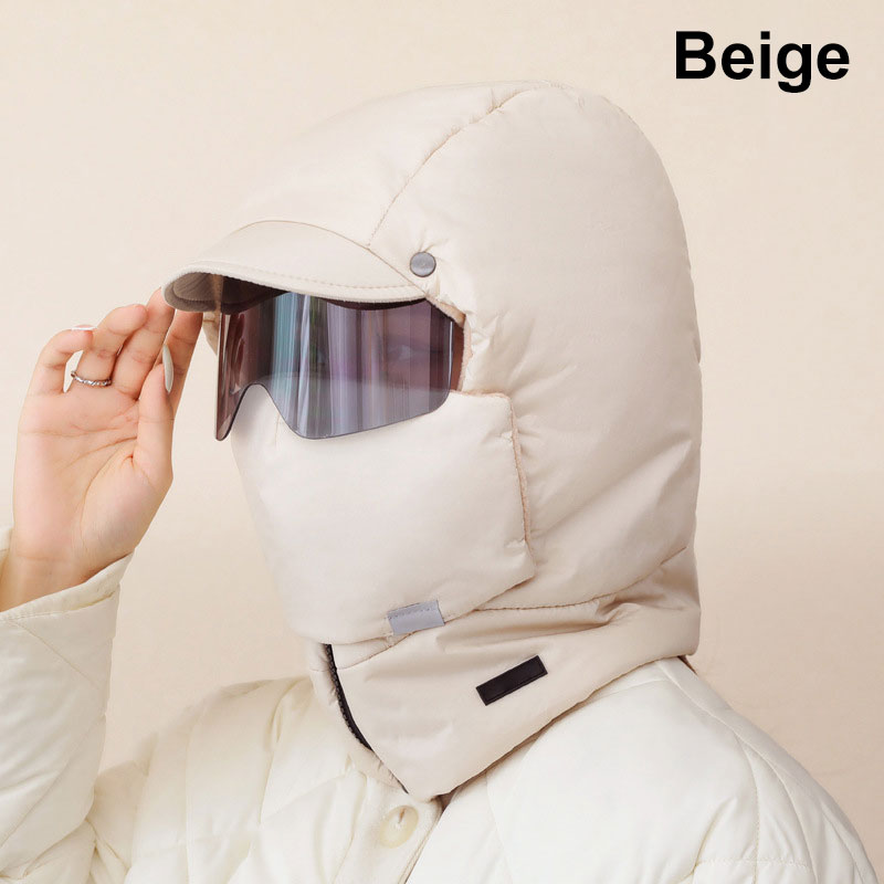 PuffMask - Winddichte Outdoor-Reitmaske mit Brille und vollständiger Abdeckung