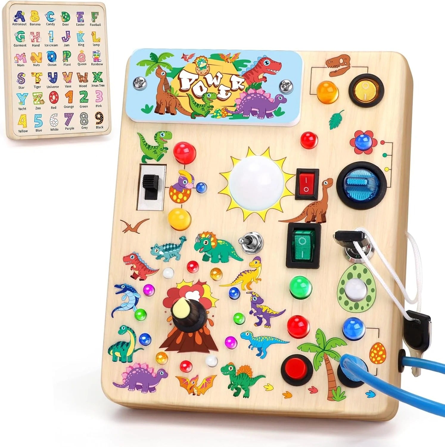 Stimilus Board - Montessori-Sinnes-Schalt-Spielzeug aus Holz