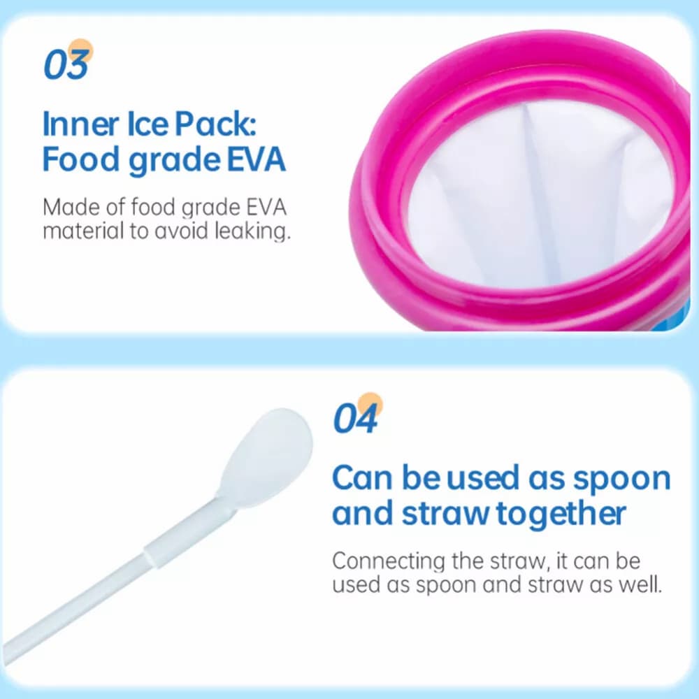 SlushyCup - Slushy-Becher zum Quetschen – Für Eisgetränke in Minuten