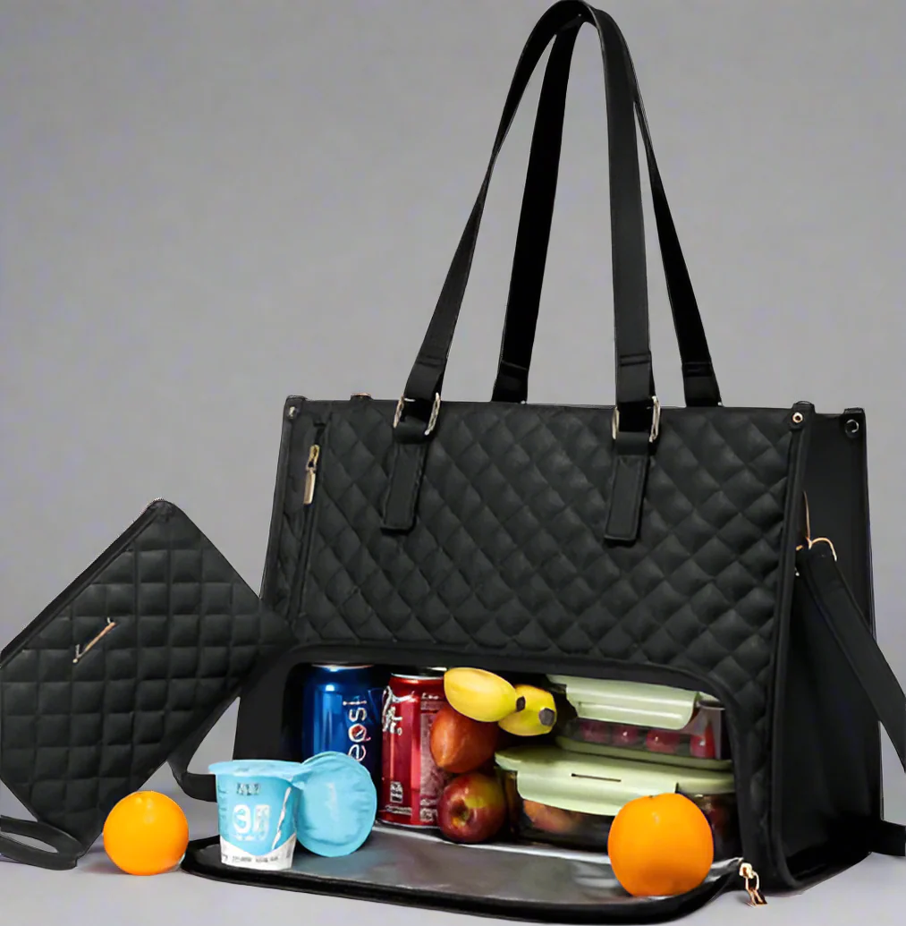 Johula - 2-in-1 Elegante Handtasche mit Isolierfach für Lebensmittel