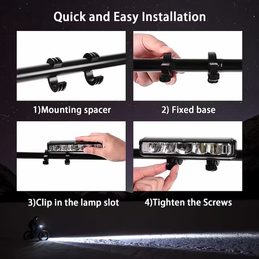 Bicycle LED Bar - Fahrradlicht LED 1400 Lumen – USB aufladbar und wasserdicht
