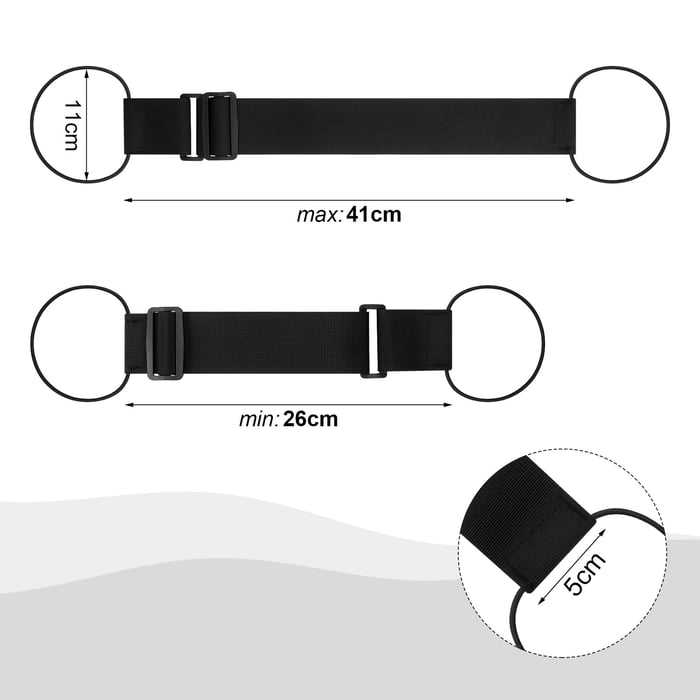BagBelt - Elastischer Befestigungsgurt zum Befestigen von Taschen an Ihrem Gepäck - Frest