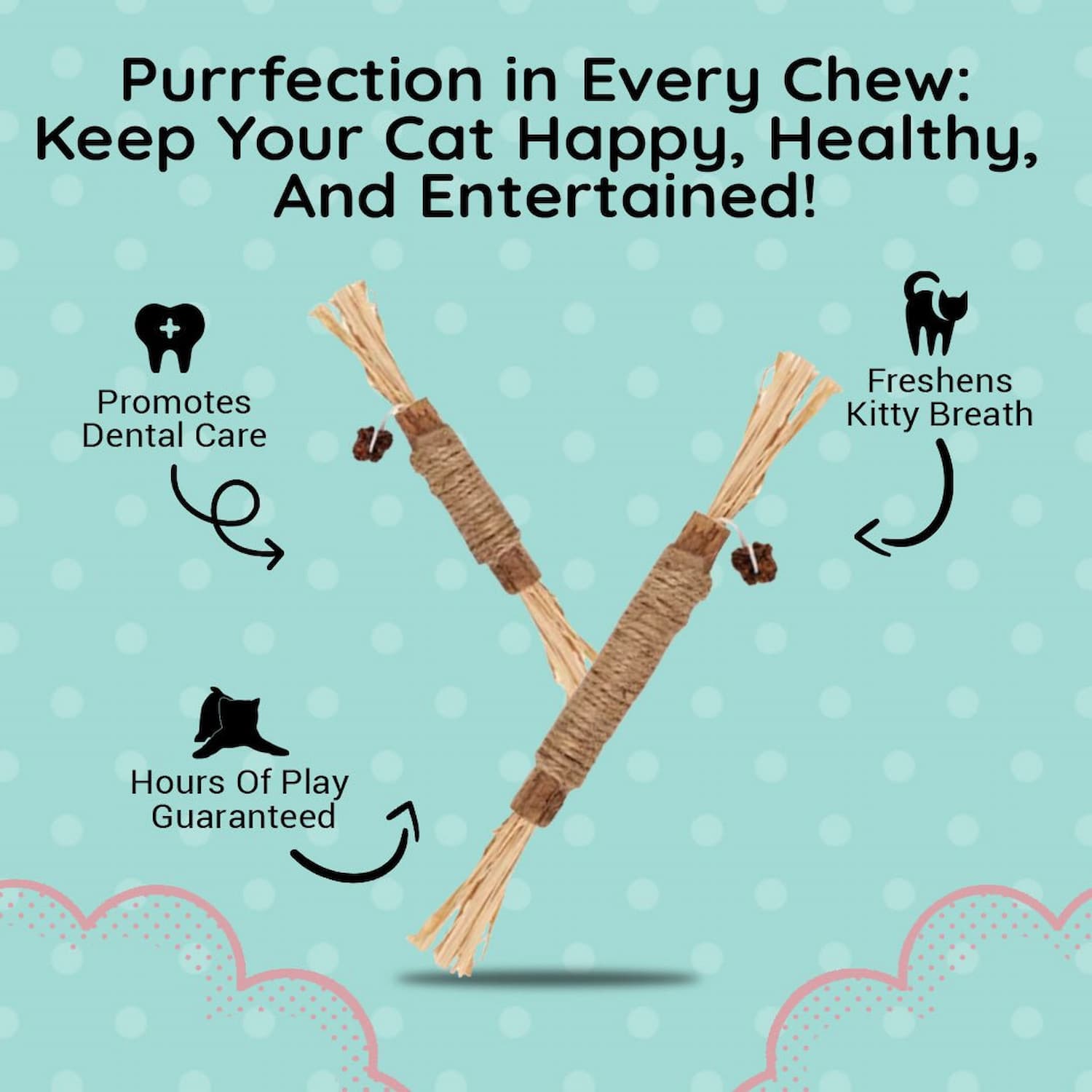 CatChew - Zahnpflege - Spielzeug Für Katzen - Frest