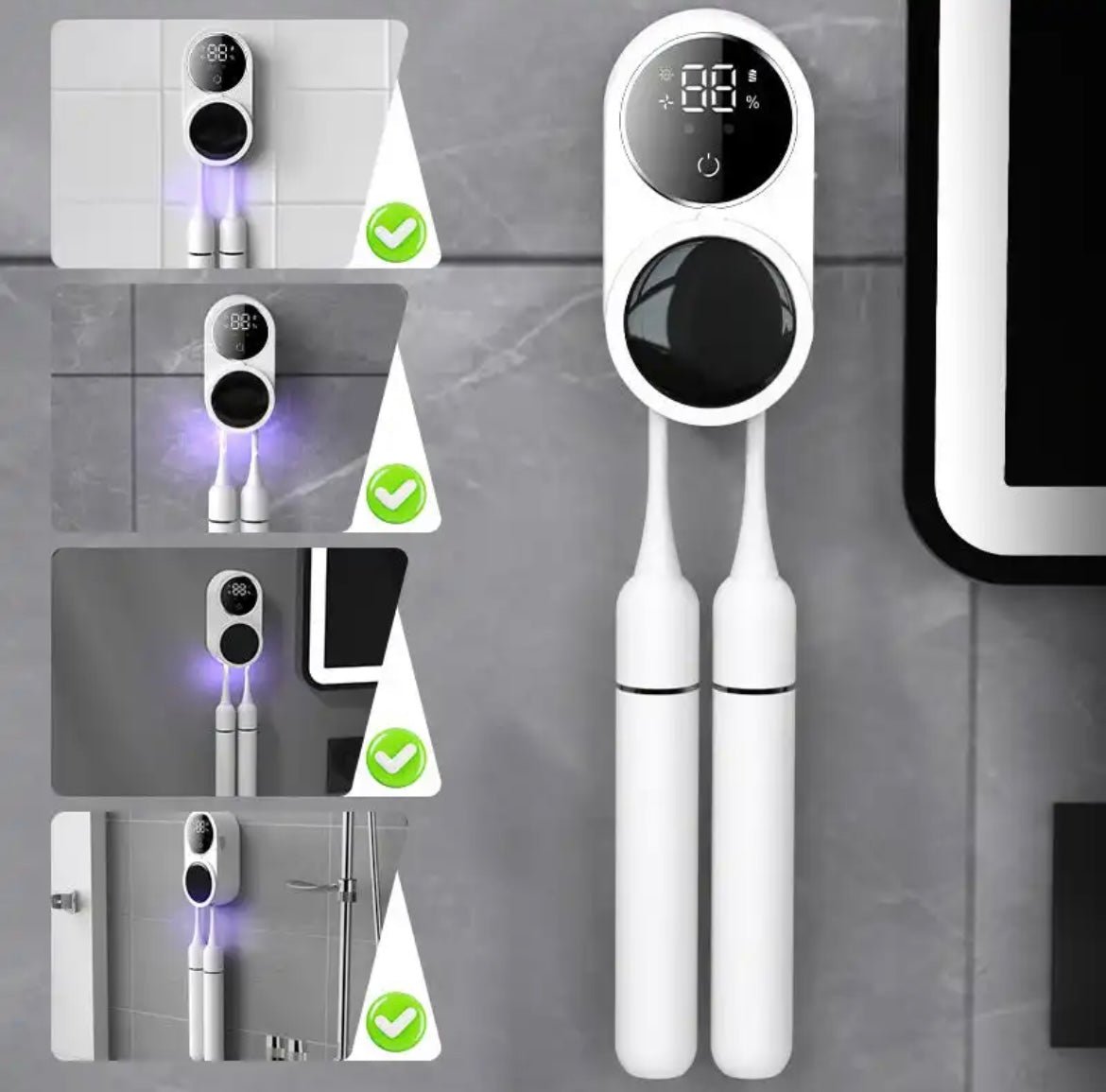 CleanHolder - Der Zahnbürstenhalter, der Ihre Zahnbürste desinfiziert! - Frest