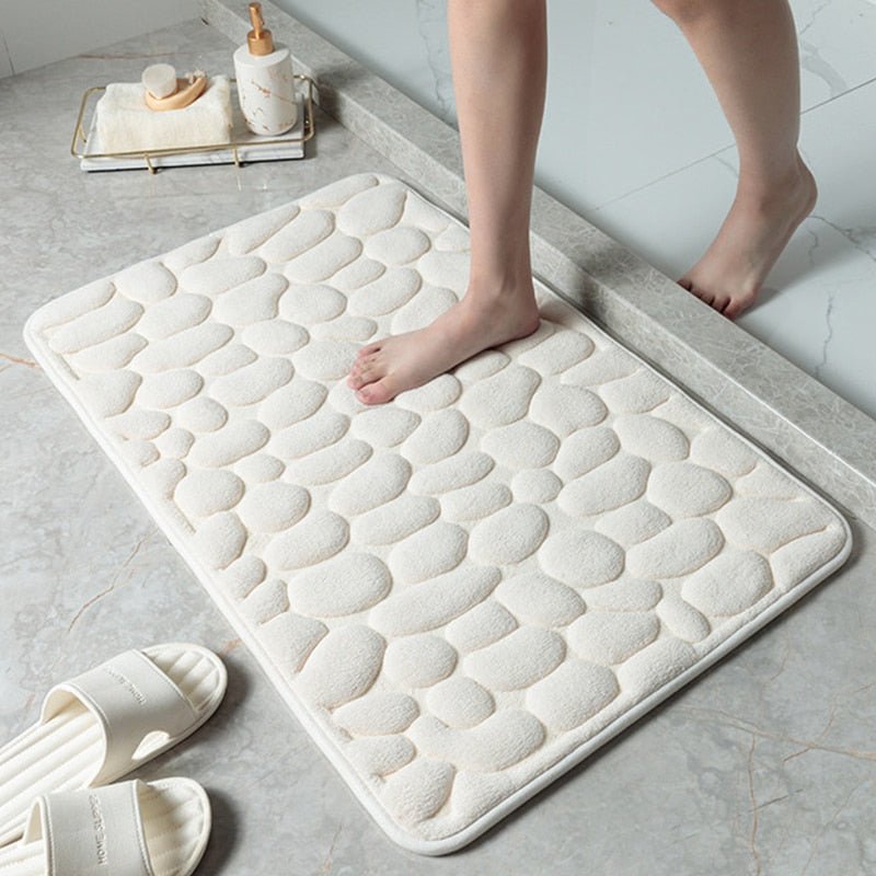 CobbleMatt™ - Badematte mit Kieselsteinrelief - Frest