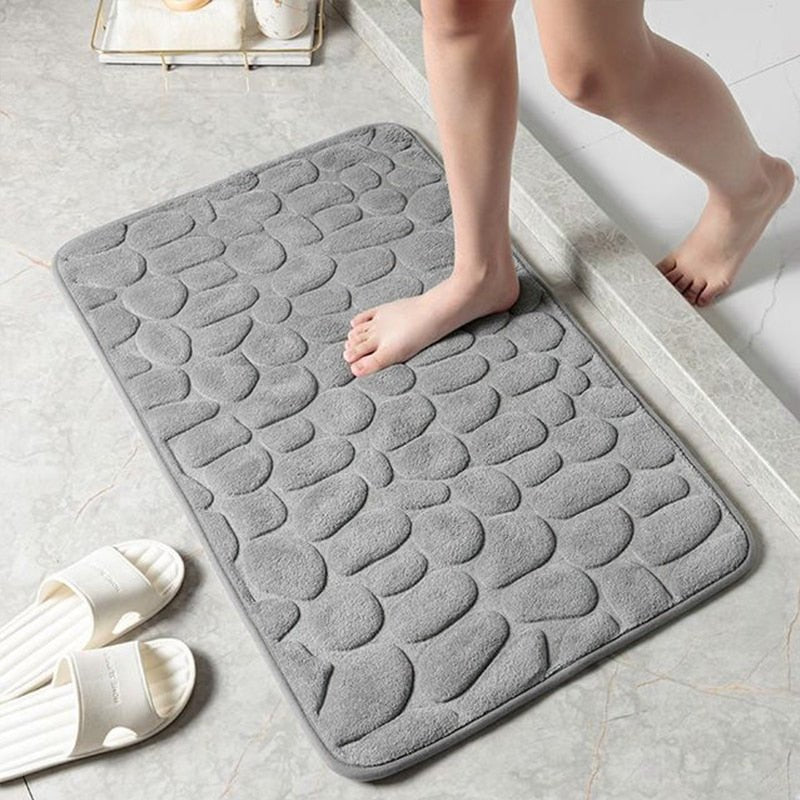 CobbleMatt™ - Badematte mit Kieselsteinrelief - Frest