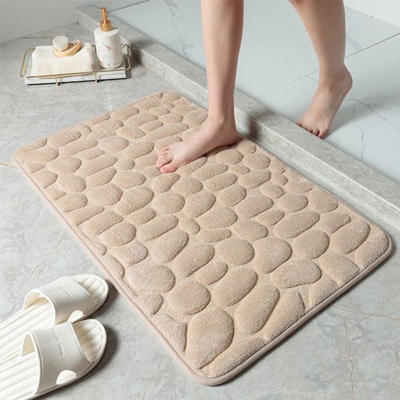 CobbleMatt™ - Badematte mit Kieselsteinrelief - Frest