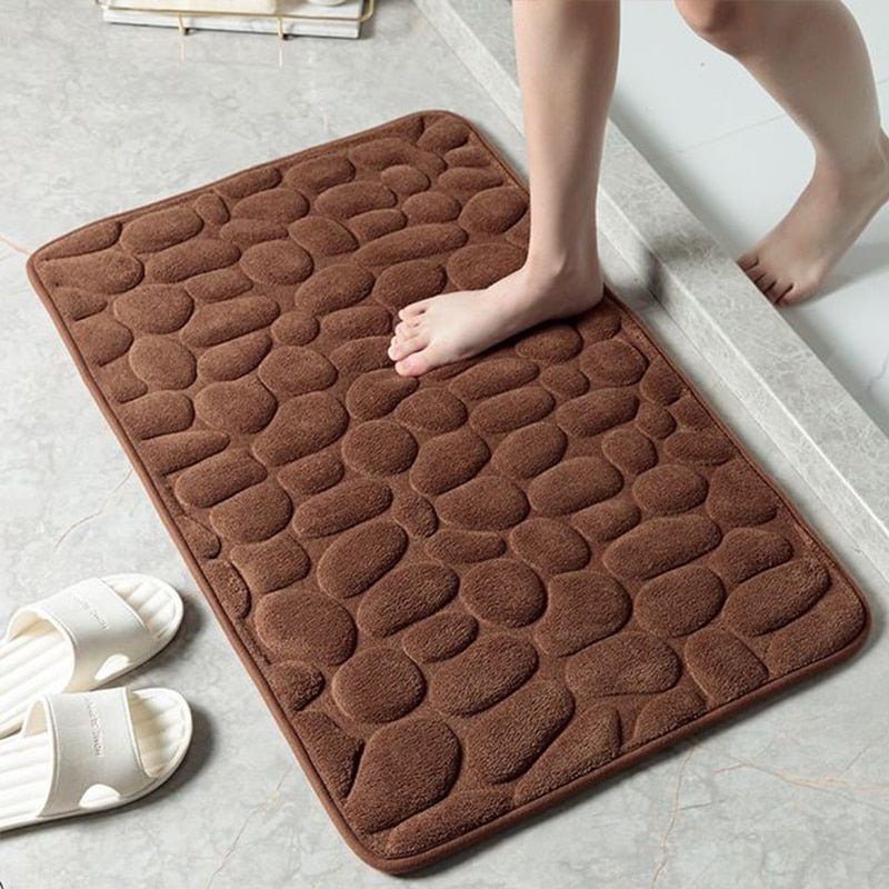 CobbleMatt™ - Badematte mit Kieselsteinrelief - Frest