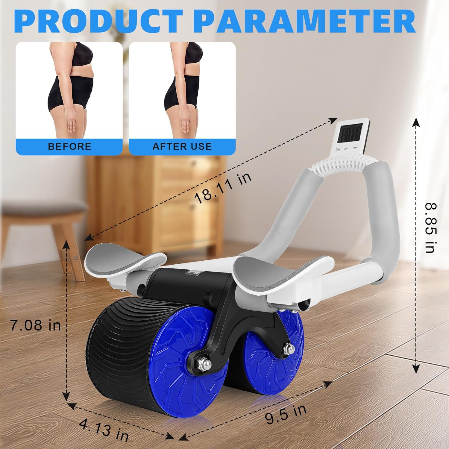 CoreRoller - Trainieren Sie Ihre Bauchmuskeln mit automatischem Rebound - Frest