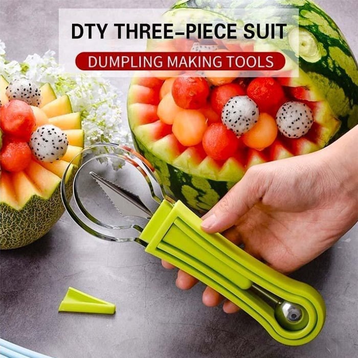 FruitArt - 3 - in - 1 - Fruchtmesser zum Herstellen jeder gewünschten Form - Frest