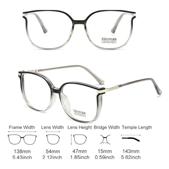 LuqaGlasses - Anti - Blaulicht - Lesebrille Für Frauen - Frest