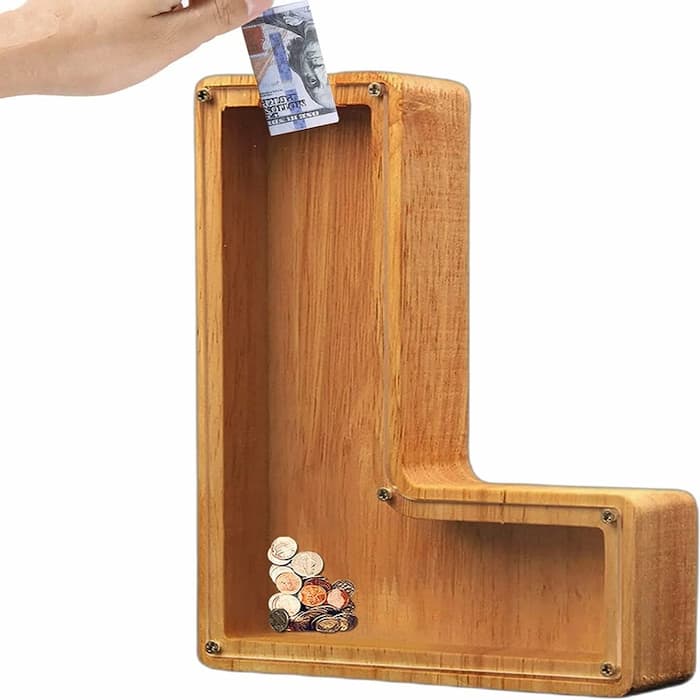 MoneyLetter - Hölzernes Sparschwein für Kinder - Frest