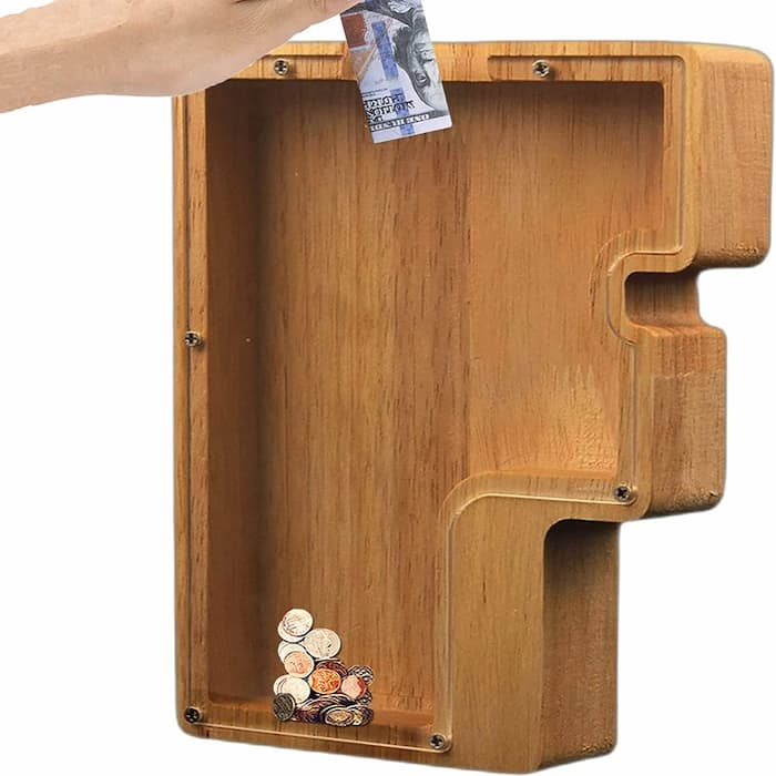 MoneyLetter - Hölzernes Sparschwein für Kinder - Frest