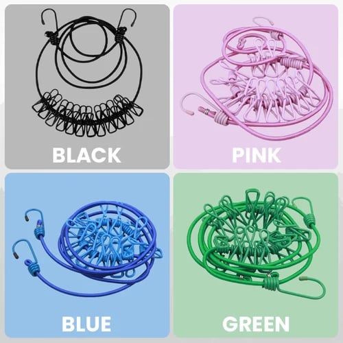 PortaLine - Tragbare Wäscheleine mit Klammern für Camping und Garten - Frest