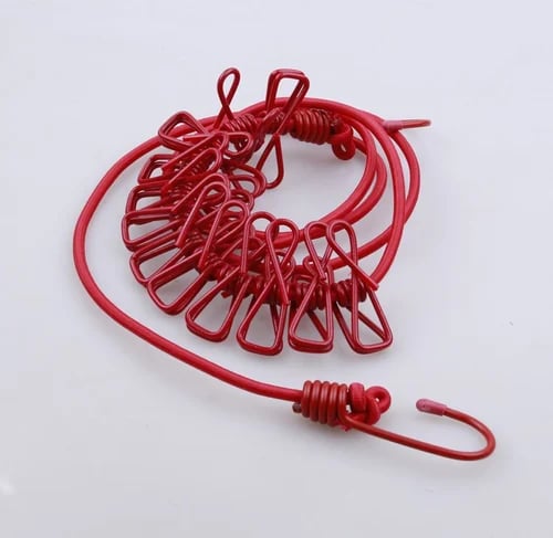 PortaLine - Tragbare Wäscheleine mit Klammern für Camping und Garten - Frest