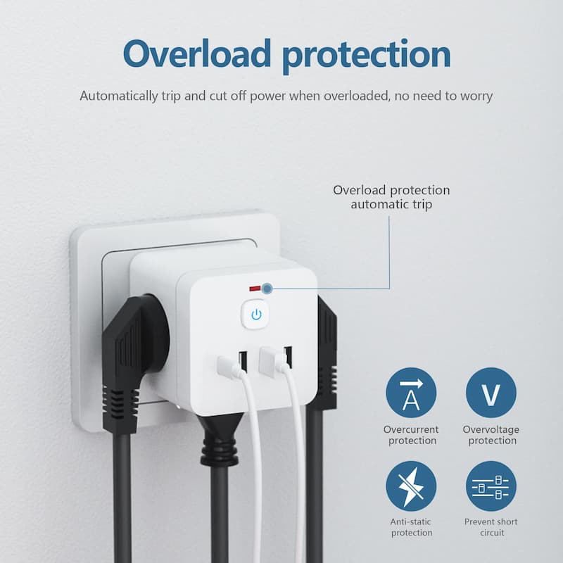 PowerCube - Vielseitige 7-in-1-Ausgangssteckdosenleiste - Frest