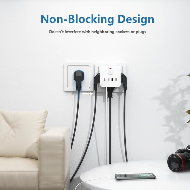 PowerCube - Vielseitige 7-in-1-Ausgangssteckdosenleiste - Frest