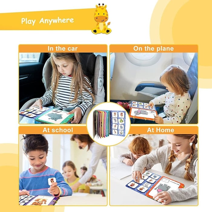 QuietBook™ - Lassen Sie Ihre Kinder lernen, indem sie die Formen zuordnen! - Frest