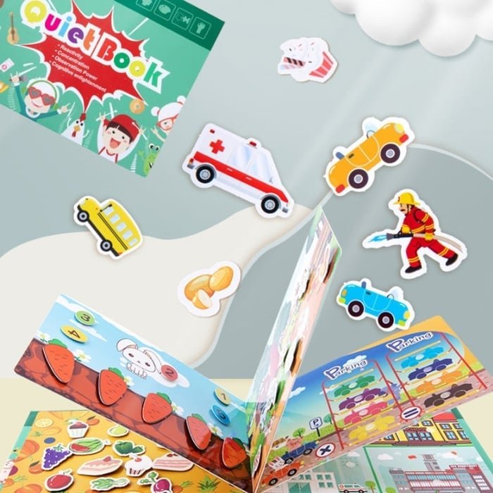 QuietBook™ - Lassen Sie Ihre Kinder lernen, indem sie die Formen zuordnen! - Frest