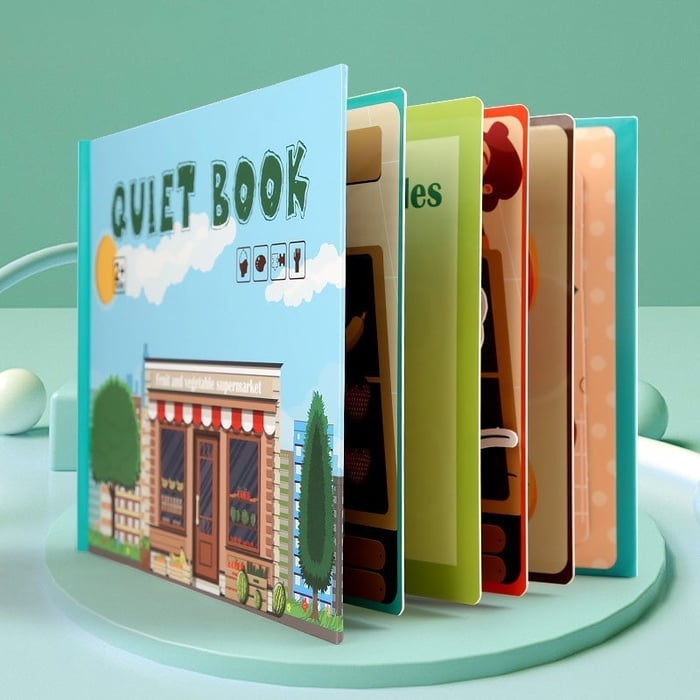 QuietBook™ - Lassen Sie Ihre Kinder lernen, indem sie die Formen zuordnen! - Frest