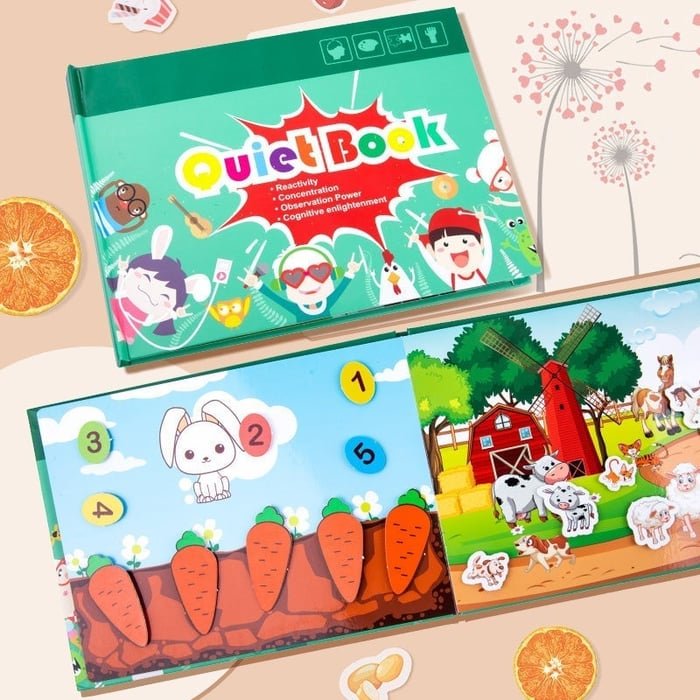 QuietBook™ - Lassen Sie Ihre Kinder lernen, indem sie die Formen zuordnen! - Frest