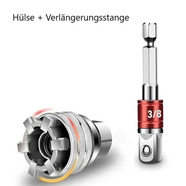 SenaSocket - Steckschlüsselsatz in einem für die Größen 10mm - 19mm - Frest
