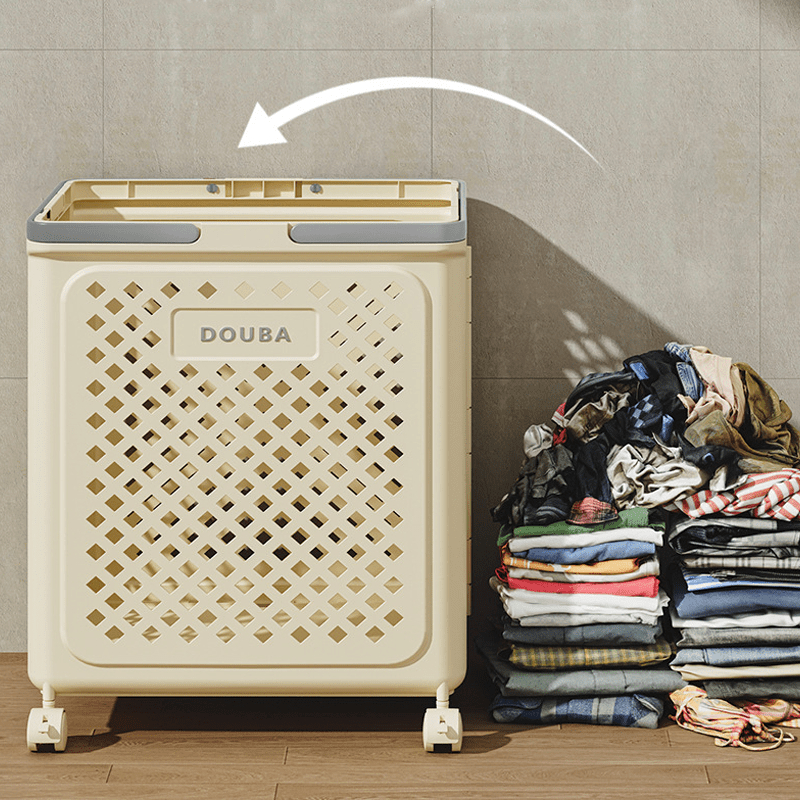 SuraBasket - Faltbare Wäschekorb mit großer Kapazität und Rädern - Frest