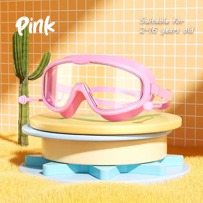 SwinGoggles - Schwimmbrille für Kinder mit großen Gläsern, damit sich Ihr Kind unter Wasser wohl fühlt! - Frest