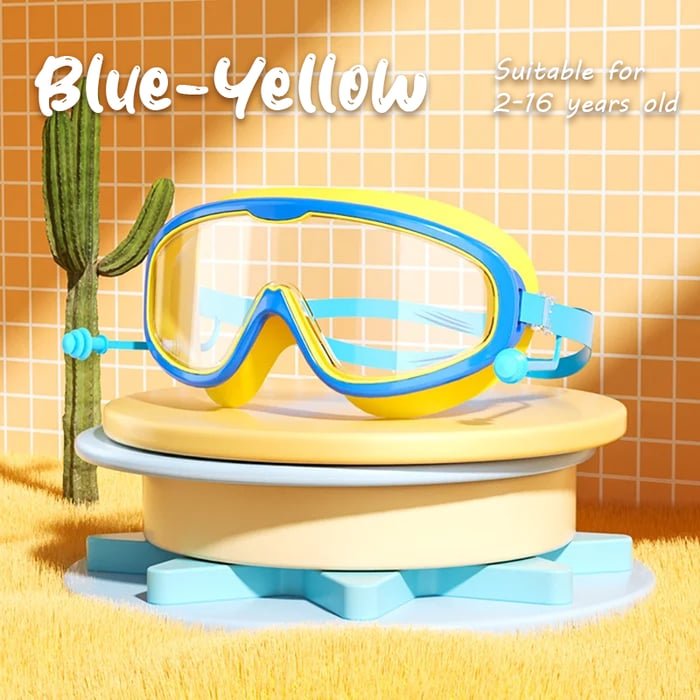 SwinGoggles - Schwimmbrille für Kinder mit großen Gläsern, damit sich Ihr Kind unter Wasser wohl fühlt! - Frest
