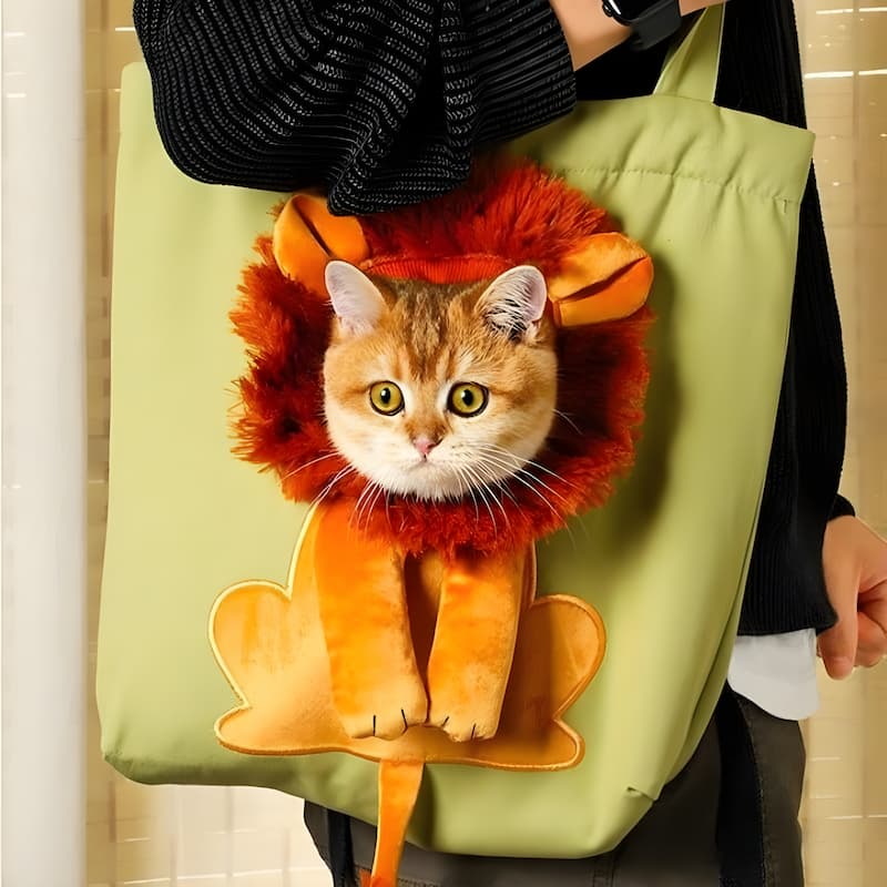 Cat Mane Bag - Tragetasche aus Segeltuch für Haustiere