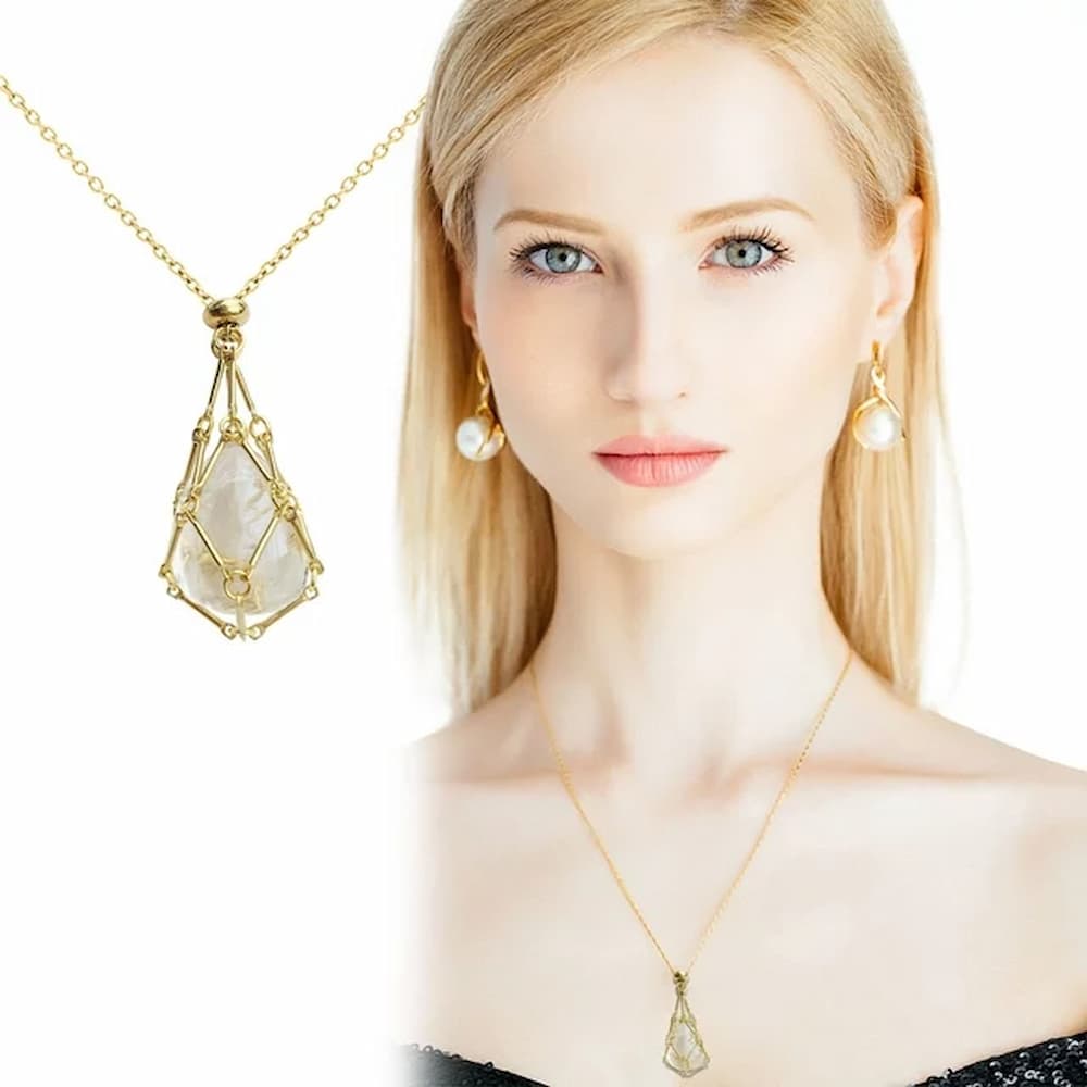 EnergyPendant - Austauschbare Kristallstein-Halskette für einen strahlenden Stil und innere Harmonie