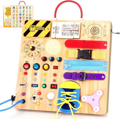 Stimilus Board - Montessori-Sinnes-Schalt-Spielzeug aus Holz