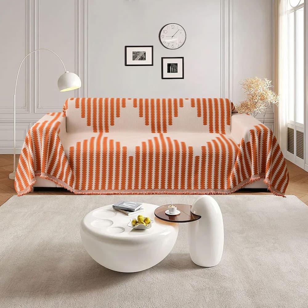 SofaQuilt - Baumwoll-Chenille Sofadecke — Passt zu jedem Interieur & jeder Jahreszeit