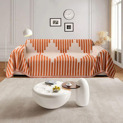 SofaQuilt - Baumwoll-Chenille Sofadecke — Passt zu jedem Interieur & jeder Jahreszeit