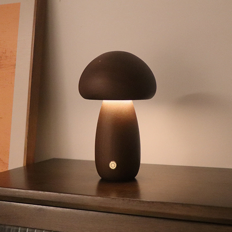 MushLamp™ - Pilzlampe aus Holz mit Berührungssteuerung