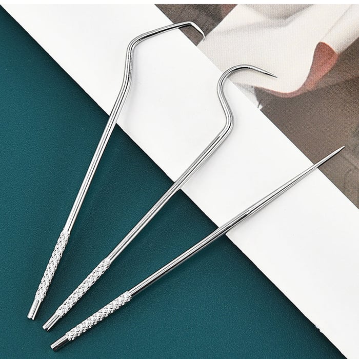 Dentalkit - Zahnstocher Set Aus Edelstahl (7 Stück) Toothpick
