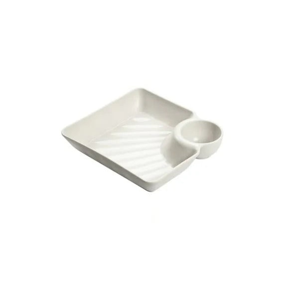 Dip Plate - Teller mit separatem Soßenfach für sauberes Essen