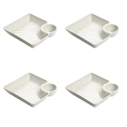 Dip Plate - Teller mit separatem Soßenfach für sauberes Essen