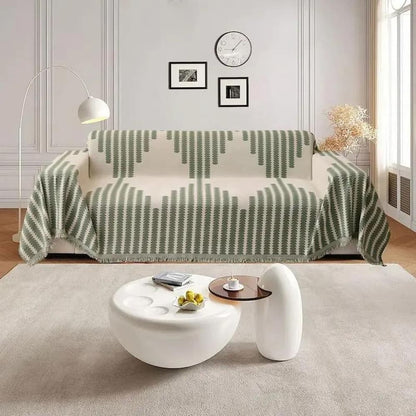 SofaQuilt - Baumwoll-Chenille Sofadecke — Passt zu jedem Interieur & jeder Jahreszeit