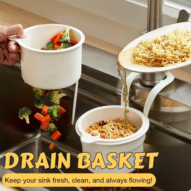 DrainBasket - Abtropfkorb zum Aufhängen – Sauberes Abgießen ohne Kleckern