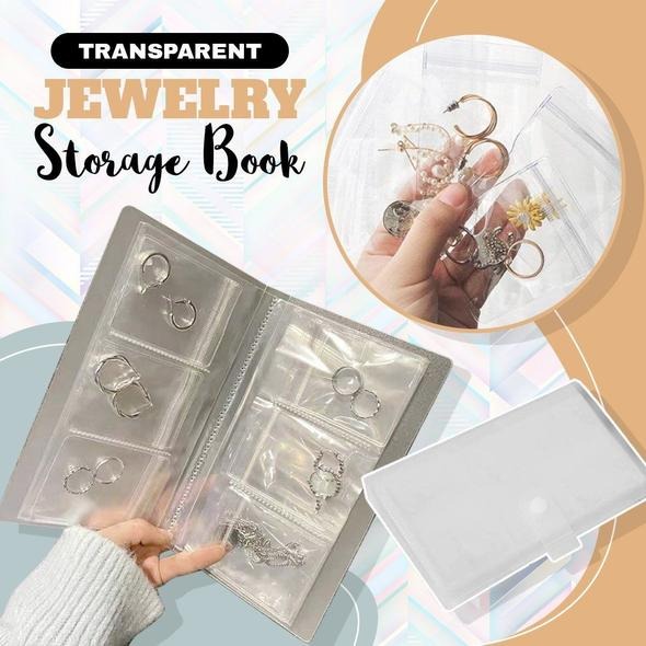 JewelleryMap - Schmuck-Aufbewahrungsbuch – Transparentes Reiseetui mit Schutzsystem