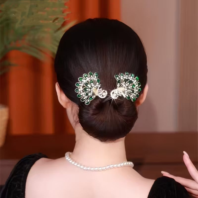 PeacockClip - Pfauenflügel Haarclip Set – Glanz für Abendkleider [2er Set]