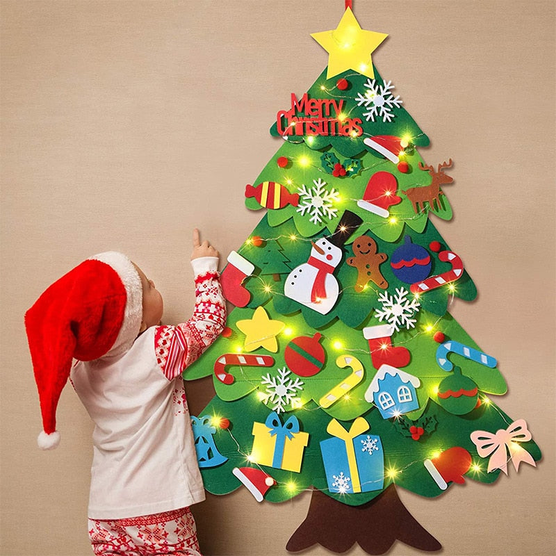 FeltTree - Montessori Weihnachtsbaum aus Filz für Kinder — Lernen, gestalten & Spaß haben