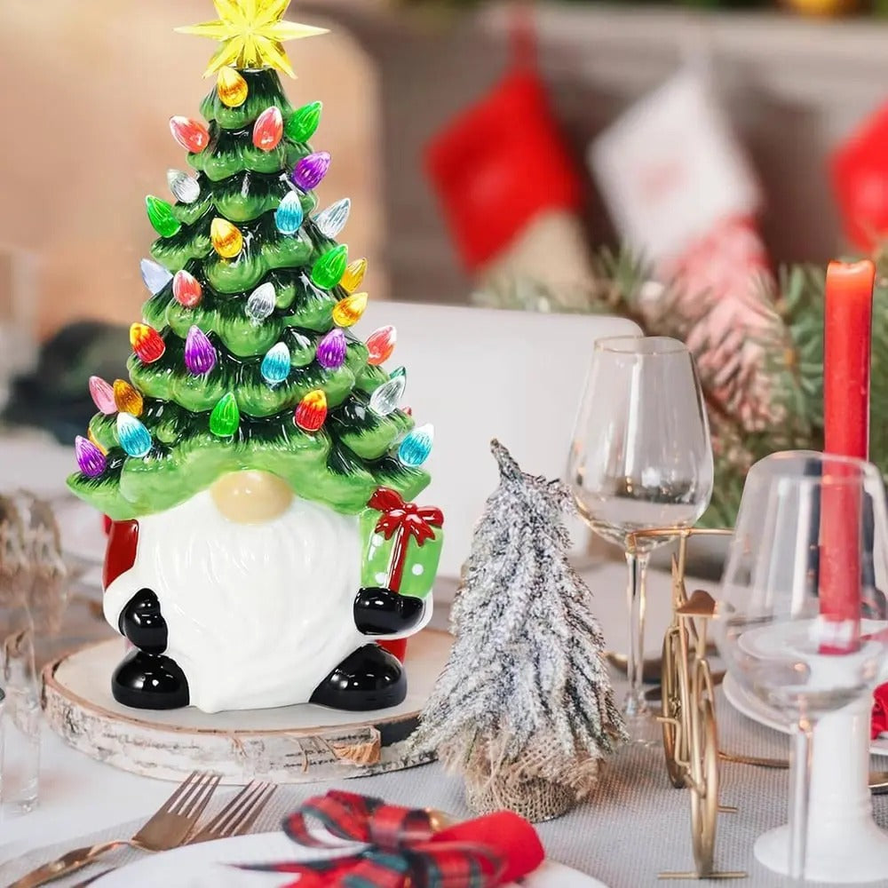 GnomeTree - DIY Beleuchteter Weihnachts-Wichtelbaum — Für Tisch, Fenster & Kamin