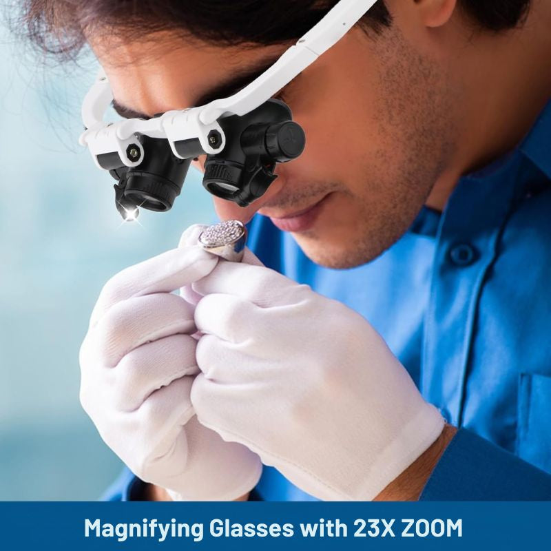 LoopGlasses – Kristallklare LED-Vergrößerungslinse