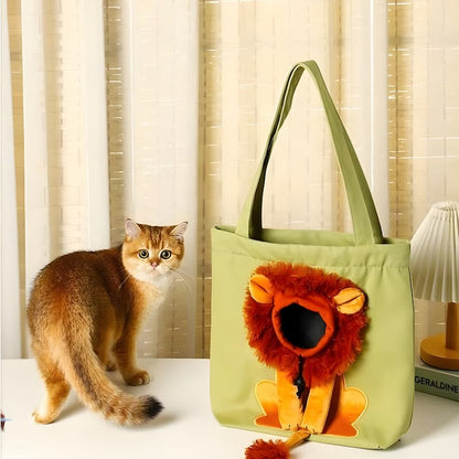 Cat Mane Bag - Tragetasche aus Segeltuch für Haustiere