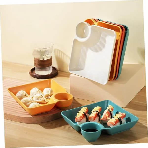Dip Plate - Teller mit separatem Soßenfach für sauberes Essen