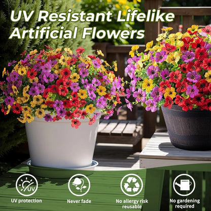 Flower Bush - Realistische, UV-beständige Dekoblumen