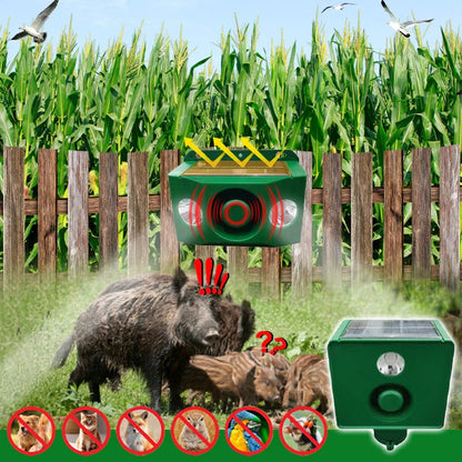 Solarbetriebenes Tierabwehrgerät mit Alarm