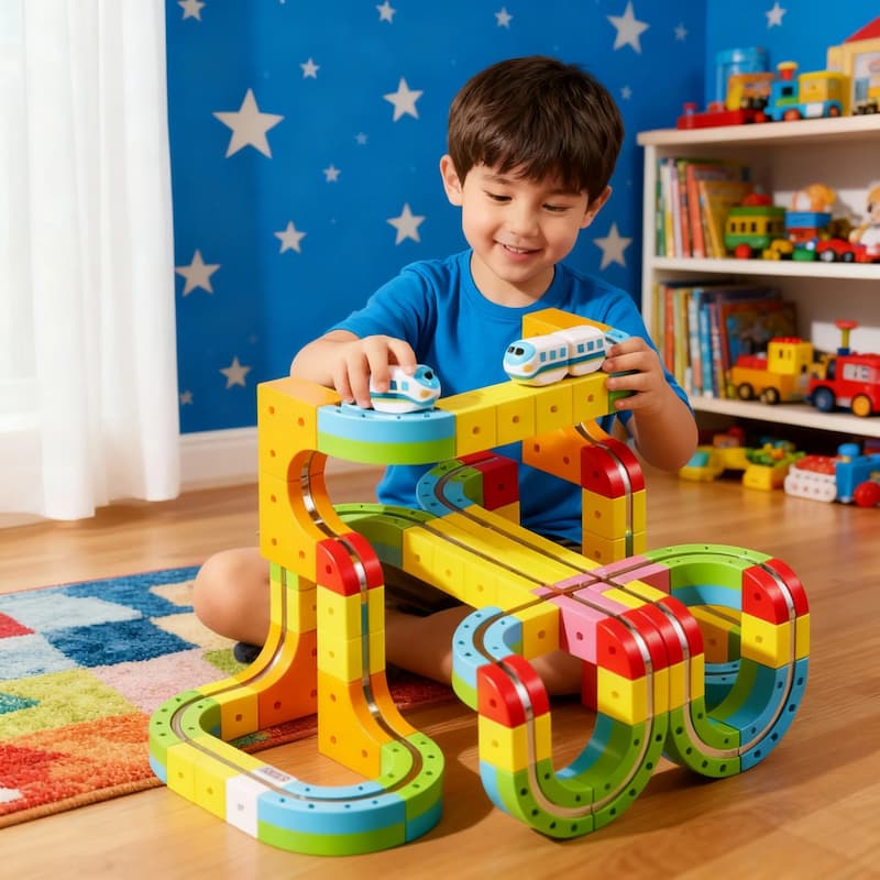 MagTrack - DIY-Würfelbahn – Kreativ & Aktiv – Kreative DIY-Eisenbahnschienen